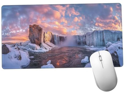 Rosa Alfombrilla Ratón 1400x600x3mm Alfombrilla Raton XXL con Base de Goma Antideslizante, Accesorios Gaming Paisaje, Ordenador Gamer Regalos, Mouse Pad Gaming Mejora La Precisión Y La Velocida Y1372