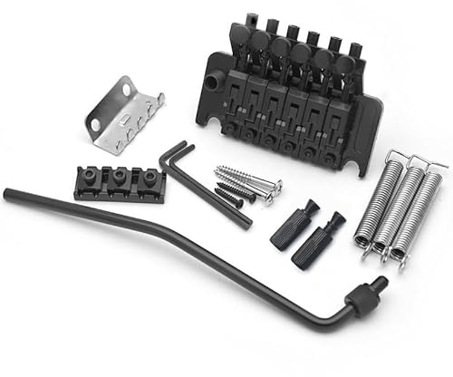 SAPHUE Electric Guitar Tremolo Bridge Double Locking Systyem for Floyd Rose Type (Matte Black, 53mm)