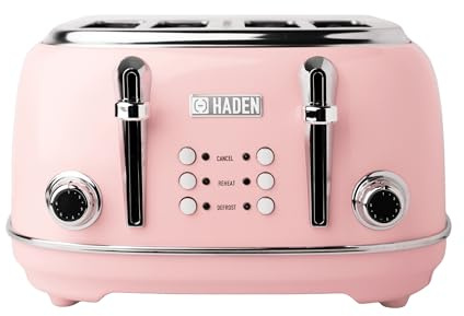 Haden Heritage - Tostadora (4 rebanadas), color rosa