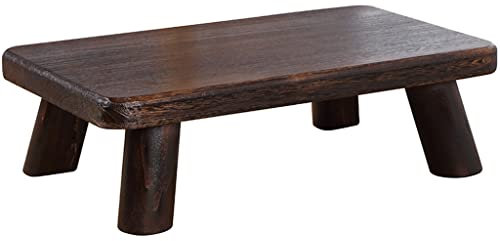 PUFAHAU Säulentische Balkon Niedriger Tisch Tatami Couchtisch Erkerfenstertisch Zuhause Sitzen Auf Dem Boden Fensterbank Teetisch,Braun-68 * 35 * 18Cm(Brown-60 * 35 * 27cm)