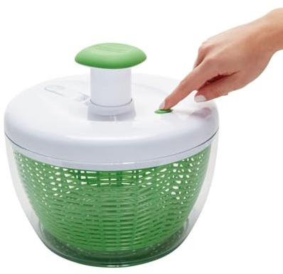 Farberware 5264312 Essoreuse à pompe professionnelle facile à utiliser avec bol, 6,2 L, multi-usage, passoire et système de drainage intégré pour des salades et des produits frais, croustillants et