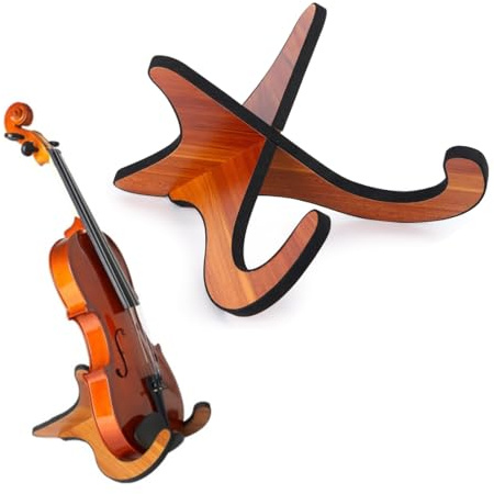 OUDQFCJ Soporte de Madera en Forma de X (1 Juego), para Guitarra Pequeña, Ukelele y Violín, Soporte Violines Desmontable, Soporte Guitarra Suelo para Instrumentos Musicales Desmontable