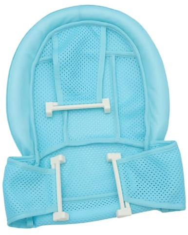 Badewannensitz Stütznetz aus Polyester Blau für Babys | Leicht zu Entfernen und Installieren, mit Knopf, für Eltern und Kinder Zufällige Farbe