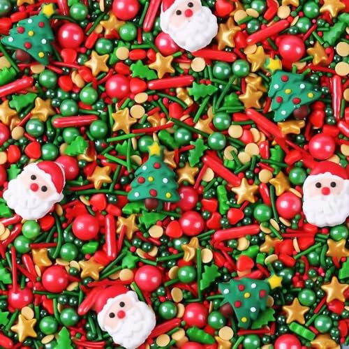 Lets Joy Décoration de Gâteau Noël, 100g Noël Gâteau Topper, Partie Fournitures Thème Fête Forme, Anniversaire Gateau Pâtisserie Muffins Décorations (B2)