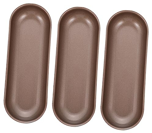 CIYODO 3 piezas Molde para Hornear Pan de Hot Dog Antiadherente Molde para Tostadas Horno Uso Diario y Reuniones Familiares