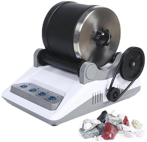 Kit lucidatrice per Pietre, levigatrice elettrica per Gemme con Pulsanti Timer da 7 Giorni, lucidatrice Professionale per Gioielli per Bambini di Tutte Le età