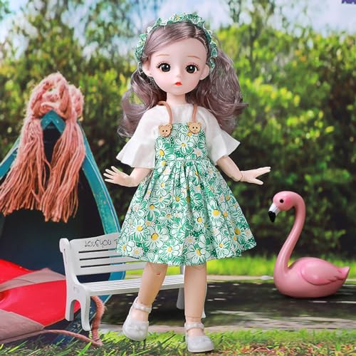 Cuifati Schöne Bewegliche Modepuppe, Niedliche Prinzessin, Spielzeug, Kindergeburtstagsgeschenk für Mädchen ab 3 Jahren für EIN Exquisites Aussehen (Gewöhnlicher Typ)
