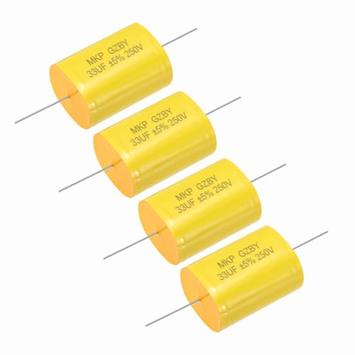QUARKZMAN 4Pcs Condensatore Divisore Di Frequenza 33uF 250V Policarbonato | Audio Altoparlante Crossover Non Polarità, MKP Film