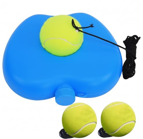 Ameble Tennis träningsboll med viktad bas tennistränare, studsboll perfekt för solo hem och bakgårdsövning