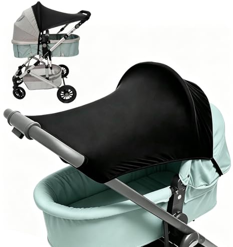 Parasol Carro Bebe Universal, Elástico Transpirable, Fácil Montaje, Capota Flexible y Ajustable, Toldos Impermeable, accesorios carrito bebe