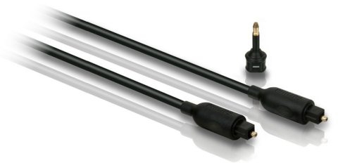 Philips SWA 2778 W/10 - Cavo audio in fibra ottica (jack da 3,5 mm), 3,0 m, colore: Nero