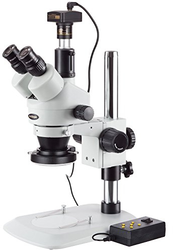 AmScope SM-1TNZ-144A-10M Zoom-Stereomikroskop mit 10MP-Kamera und 144-LED-4-Zonen-Licht, 3.5X-90X