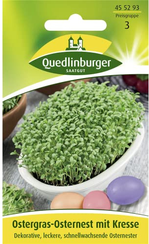 Ostergras Osternest mit Kresse Kräutersamen