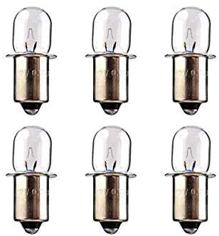 EFP 12 Volt Xenon KPR Bulb for Skil Krypton Bosch DeWalt DW9043 Milwaukee Work Light Flash Lights XPR | Replaces DeWalt Part # DW9043 & Ryobi # 78003600, 780296001 - Includes 6 Bulbs