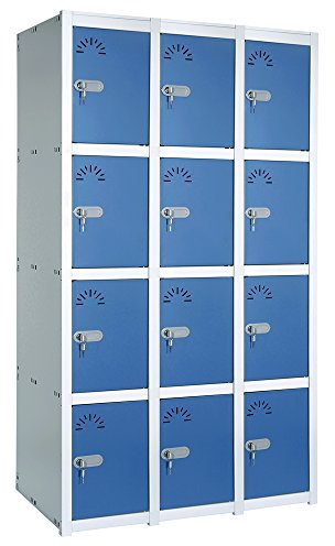 Vestiaire Métallique industrie propre. 12 Casiers. 1 Module. 3 Eléments. Dim : H 1800 mm x L 1230 mm x P 520 mm. Démonté.