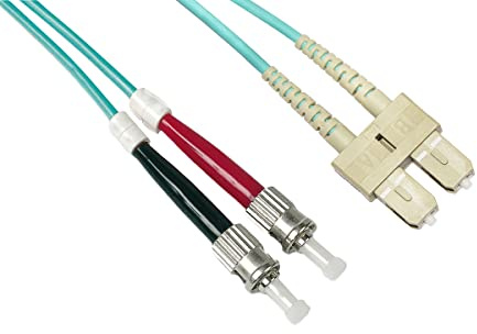 Link LKSCST3505 - Cavo Fibra Ottica SC-ST Multimode Duplex OM3 50/125 µm – Lunghezza 5 Metri, Connessione Alta Velocità per Reti Fiber
