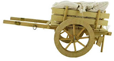 Ferrari & Arrighetti Carretto in Legno con Sacchi - Bertoni presepe Linea Natale