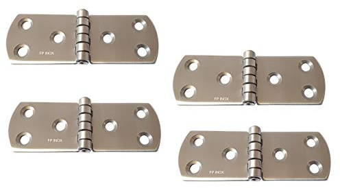 FP INOX Bisagra Acero Inoxidable 85 x 30 mm, Espesor 1,5 mm (Lote de 4) Acero Inoxidable A2
