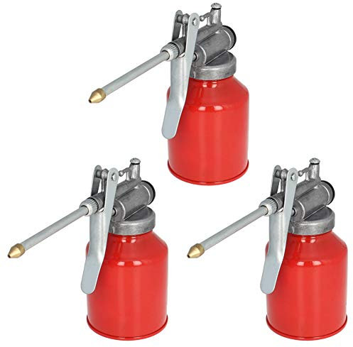 Utoolmart Ölkanne Ölpumpe Öler, 250g Metall Hochdrucköler Schmierung Öle Dose Flasche Manuelle Ölpistole mit starrem Auslauf Daumenpumpe Werkzeug Öler 3St