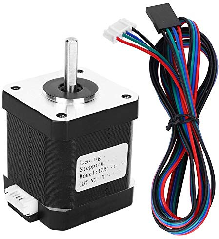 Nema 17 Schrittmotor, 48 mm 4-poliger Motor, 1,7 A hohes Drehmoment 52 N. cm/73,6 Unzen-1,8-Grad-Gleichstrom-Schrittmotor, geräuscharm 42 Bipolarer Universal-Elektromotor für XYZ-CNC-3D-Drucker