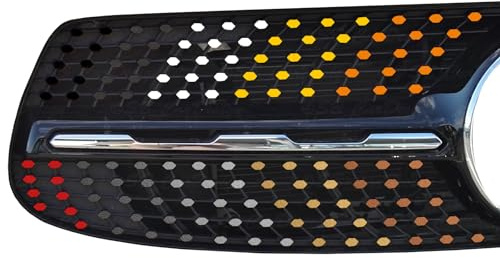 SB CarDesign NUR für AMG-Line PAKET Diamantgrill Folien Sticker passend für Mercedes GLC W253 Facelift Grillaufkleber (Schwarz)