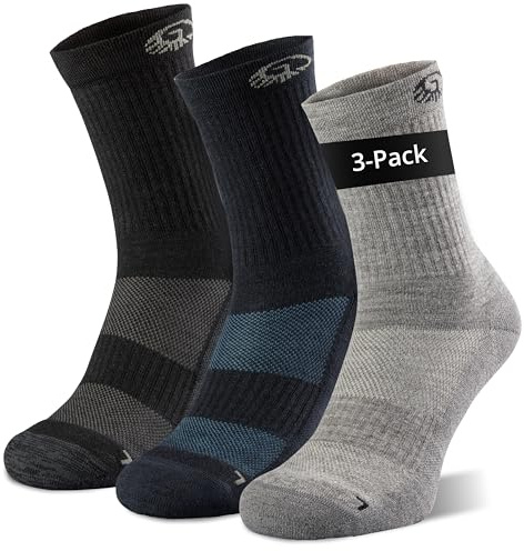 Giesswein Trekkingsocken Merino Wolle 3er Pack - Wandersocken warm | Atmungsaktive Merino Thermosocken, extra warm – Ski- & Wintersocken ohne Druckstellen, Herren & Damen, 3er Pack