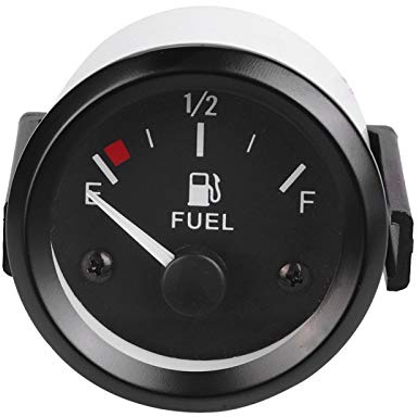 Medidor de nivel de combustible para automóvil Sensor de combustible, 2 52 mm Medidor de combustible para automóvil con sensor de combustible Indicador de puntero E-1/2-f, Medidor de nivel de combust