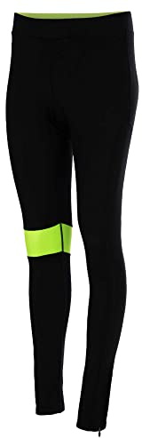 Airtracks Damen Winter Fahrradhose Lang - Thermo Radhose Lang - Radlerhose - 3D Coolmax gepolstert - Atmungsaktiv - Reflektoren