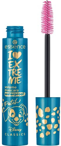 essence Disney Classics Patch I LOVE EXTREME volume mascara waterproof, schwarz, verlängernd, volumengebend, sofortiges Ergebnis, intensiv (12ml)