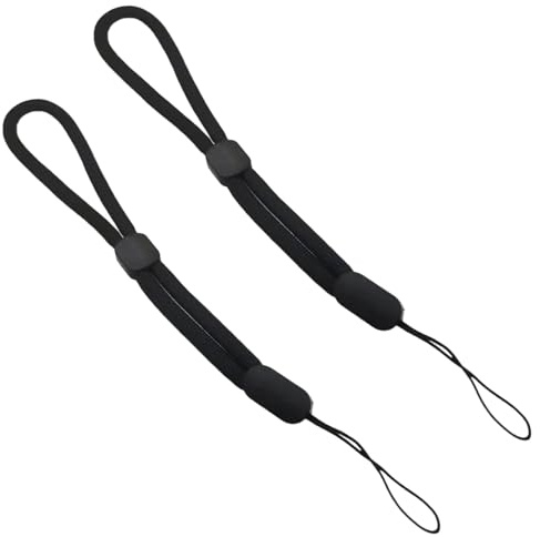 Lot de 2 dragonnes de poignet pour Gameboy Advance Pocket Color PS3 Move Motion PSP 1000 2000 3000 pour télécommande PS Vita Wii 3DS 2DS Move Noir