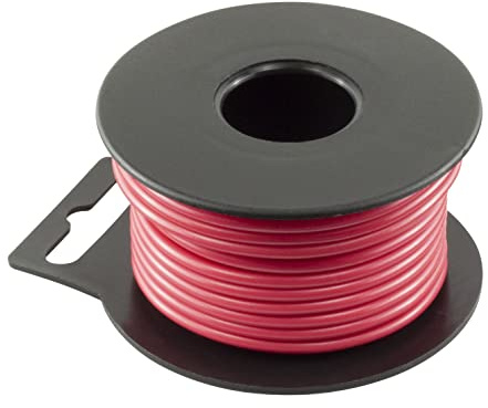 GTSE 17 AWG 1.00mm², Auto Cable - Single Core, 8A 6m Red Cable Mini Reel Electrical Wire, 14 Copper Strands 0.29mm Each, Ideal for Automotive applications, Radios and Stereos