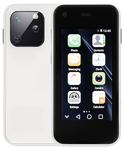 Sxhlseller Smartphone Sbloccato,Mini Smartphone,Telefono Portatile 2,5 Pollici HD Touchscreen Telefono Cellulare Leggero,1GB 8GB Rom Mini Smartphone per Studenti(Bianco Perla)