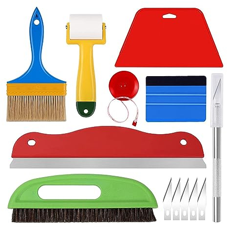 Desikixudy Kit de herramientas de embalaje de coche raspador de vinilo espátulas de vinilo herramienta de embalaje de plástico herramientas de tinte de ventanas