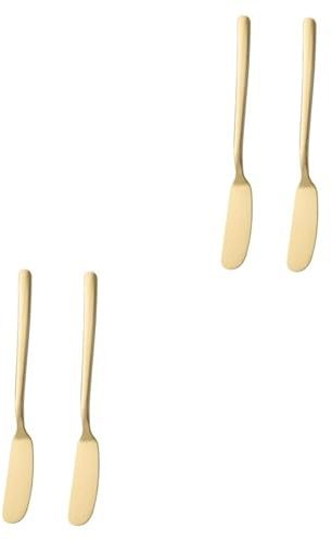 Cabilock 4 Uds Cuchillas De Afeitar Para Mantequilla Raspador De Mantequilla Espátula Para Postre Esparcidor De Sándwich De Metal Sándwiches De Desayuno Espátula Raspador Espátula De Metal