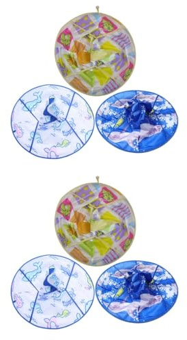 FRCOLOR 6stücke Teiliges Cartoon Friseurumhang Für Junge Mädchen Wasserdichter Haarschnitt-cape Meerestier-motiven Delfin Spritzwal Meeresbewohner Für Jungen Und Mädchen