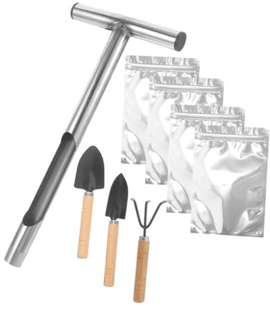 CIYODO 1set Campionatore Di Terreno Acciaio Inossidabile t Con Impugnatura Strumento Resistente Per Campionamento Soil Probe Per Giardinaggio e Manutenzione Del Prato