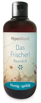 AlpenXund Raumduft Das Frischerl, Duftrichtung Blumig-Spritzig, Diffuser-Nachfüllpackung 250ml