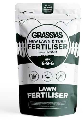 Grassias Pre Seed 696 Lawn Fertiliser Granules – High Phosphorus Lawn Starter & Pre-Seed Feed for Grass Growth & Strong Roots – Ideal for Pre-Turf & Garden Lawns (1.25kg)