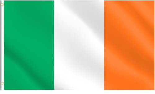 1,5 x 0,9 m große irische Flagge, Irland-Flagge für St. Patrick's Day, Irland, Party-Dekorationen für Nationalfeiertag, Parade, Fußballspiele, Bar, Garten, Outdoor