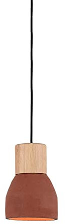 Lámpara de techo , Lámpara colgante minimalista de cemento E27, 1 luz, for mesita de noche, moderna, for pasillo, balcón, techo, restaurante industrial, bar, luminaria suspendida ajustable(Red)