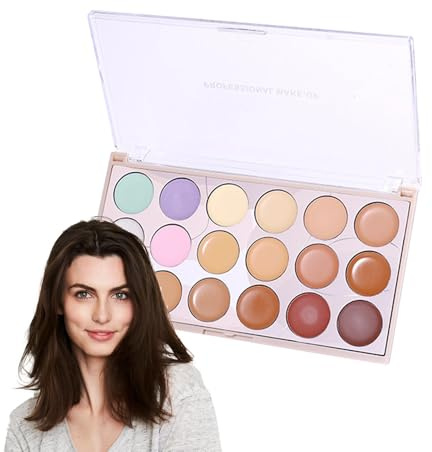 corretta correttore, nascondere la palette di frullatore - Concorrente per il viso che illumina a 18 colori | Trucco nascosto impermeabile per della pelle, di bellezza, per uso quotidiano