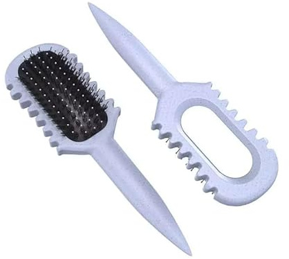 Leeko Curly Hair Brush, Curl Defining Brush for Detangling and Shaping for Wet and Dry Hair, Curl Styling Brush for Less Pulling and Hair Separation, Perfectly Shaped Curls for Women and Men (Purple)
