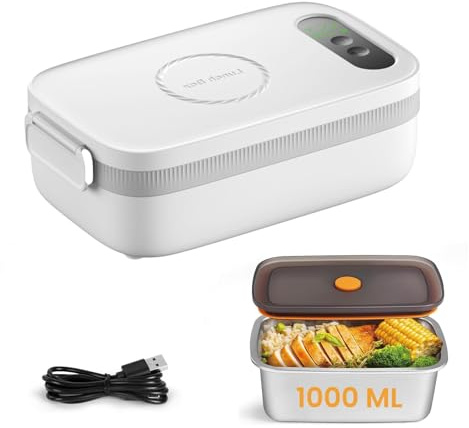 Cordless Electric Lunch Box for Adults,1L Heated Lunch Box 14000mAh Batt