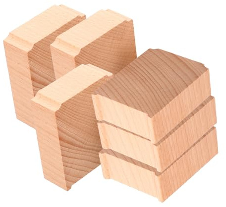 Brückenstütze Holzzug 6 Stück für Spielzeugeisenbahnen | Buchenholz, Kompakt und Leicht, Zubehör für Eisenbahnschienen mit Höhenstütze für Kinder