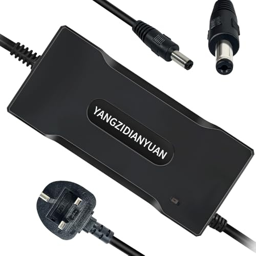 42V 2A Li-ion Compact Battery Charger for 36V with DC 5.5 * 2.1mm Connector – Portable CC-CV Charger, LED Indicator, Universal 100-240V AC