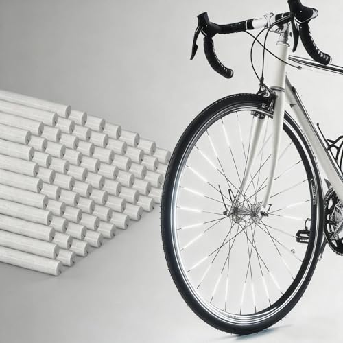 HUANR 72 Pezzi Copri Raggi Bici, 75 Millimetri riflettori per Raggi Bicicletta, Migliorare la visibilità, Impermeabile Riflettente Bici, per Mountain Bike e Bici da Strada
