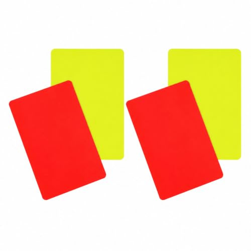Tinminx 2 Set Football Referee Cards, PVC Red and Yellow Warning Card Set, Lightweight Soccer Referee Penalty Cards for Match Officiating, Training Sessions and Sports Event Use