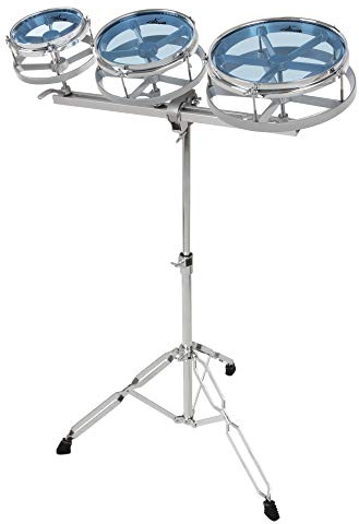 XDrum Rototom Set, Größen: 6, 8 und 10, Doppelstrebige Hardware | 8 und 10, Durch Drehen stimmbar, Verstellbarer Ständer, 4 Spannschrauben pro Tom, Robuste Spannschiene, Lieferumfang