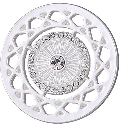 Morella Femme Coin Pendentif avec décorations et zircons argenté 33 mm