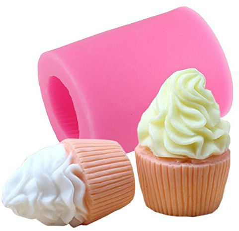 Moldes de silicona 3D para helado y magdalenas, para fondant, para decoración de tartas, dulces, chocolate, hornear, hornear y hornear
